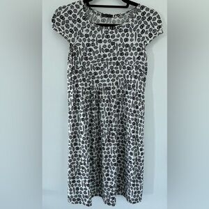 FIT Nina dress girls - white & black floral pattern